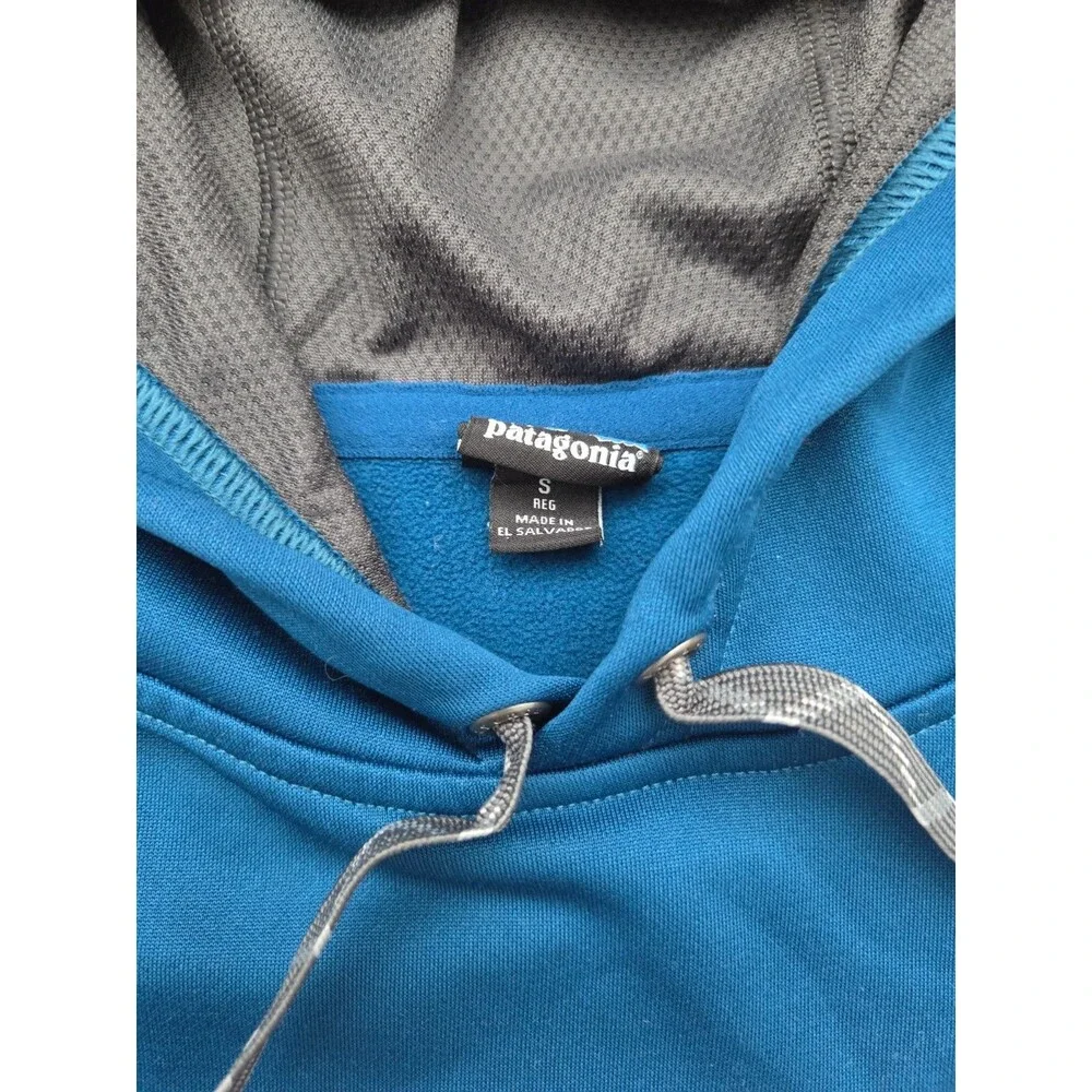 Patagonia Hoodie Shop Sticker PolyCycle Men's S Blue Sweatshirt 39518 *Read* - Picture 3 of 6